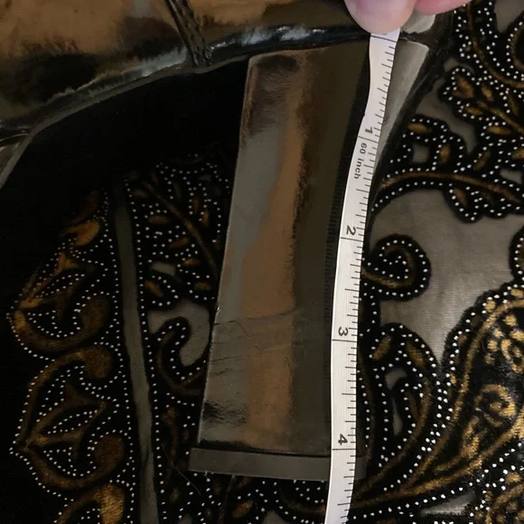 Women’s Vintage Demonia black platform “patent leather” (faux) lace-up shoes - Picture 3 of 4